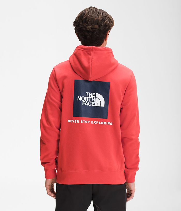 The North Face Hoodie Heren Box Nse Pullover WQYT68019 - Rood